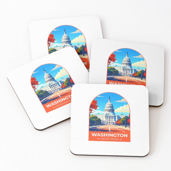 Artikelvorschau, Washington, Vereinigte Staaten Reiseaufkleber entworfen und verkauft von TulipaGraphics.