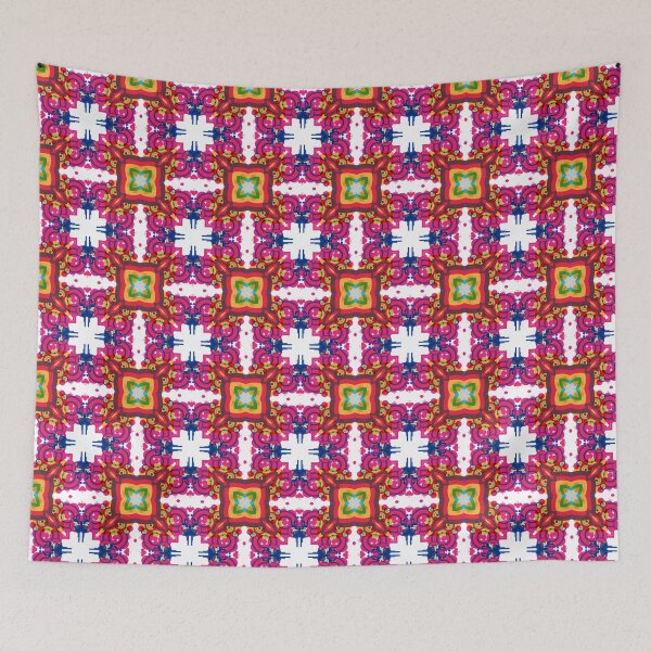 Item preview, circle rings blob abstract seamless colorful repeat pattern designed and sold by Abrahamjrnd.