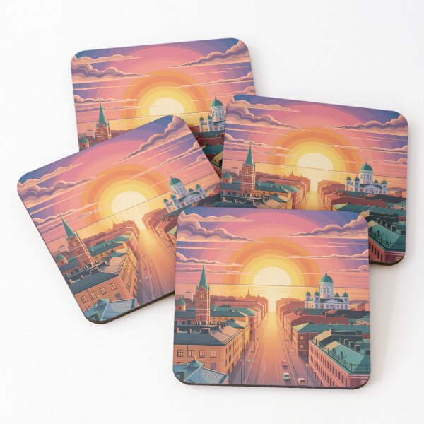 Item preview, А mesmerizing sunrise over the cityscape of Helsinki. designed and sold by Lilashakti ⭐️ ⭐️ ⭐️ ⭐️ ⭐️.