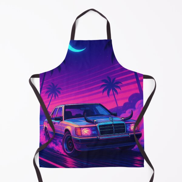 Item preview, Mercedes Drift with Bull Horns – Neon Night Drive designed and sold by retro car.