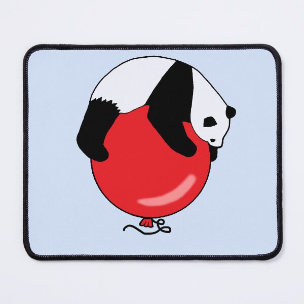 Item preview, Giant Panda Floating Away on a Giant Red Balloon Die Cut designed and sold by JoyousArt4u.
