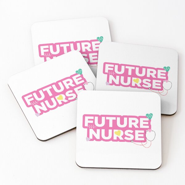 Item preview, Future nurse text with colorful hearts and stethoscope  designed and sold by ItsMeSamad.