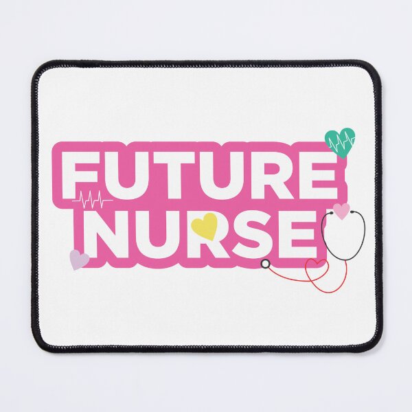 Item preview, Future nurse text with colorful hearts and stethoscope  designed and sold by ItsMeSamad.