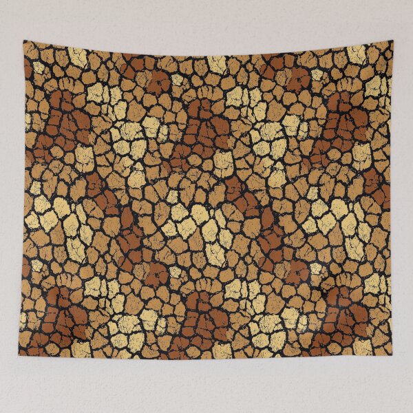 Item preview, Abstract cracked earth pattern in shades of brown designed and sold by Piotrek0001.
