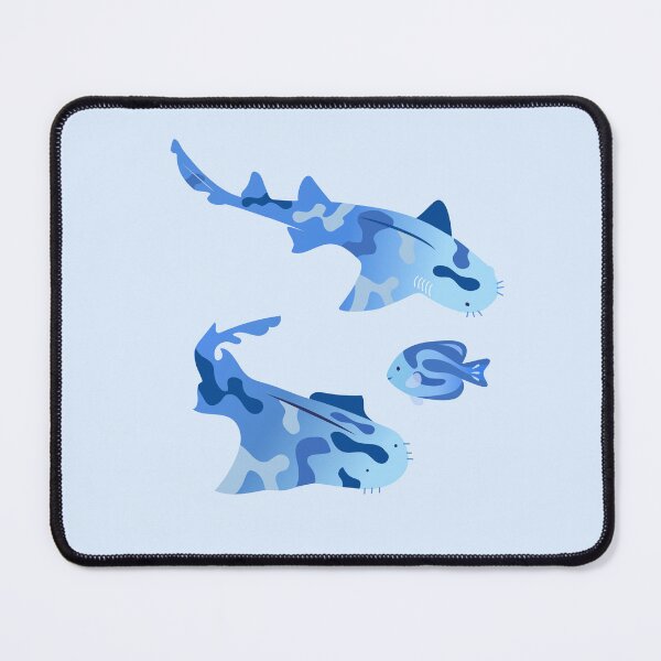 Item preview, Wobbegong Sharks – Light Blue designed and sold by typewithjuliette.