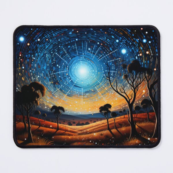 Item preview, Aboriginal Inspired Dot Art - Perfect Pre-Dawn Moonlight designed and sold by GrinGalore.