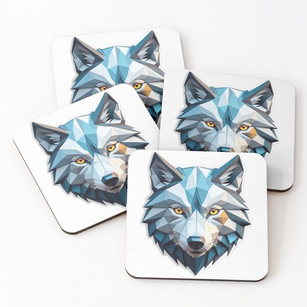Item preview, Geometric Low-Poly Wolf Head Illustration designed and sold by HCSTYLEHOUSE.