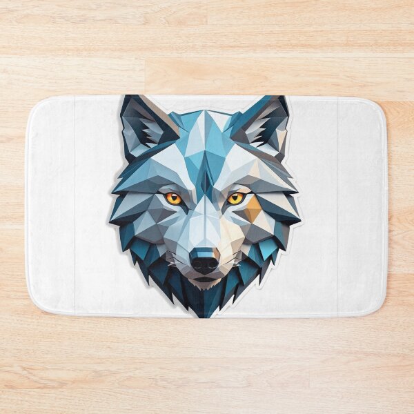 Item preview, Geometric Low-Poly Wolf Head Illustration designed and sold by HCSTYLEHOUSE.