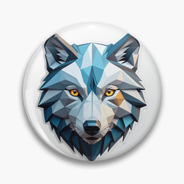 Item preview, Geometric Low-Poly Wolf Head Illustration designed and sold by HCSTYLEHOUSE.