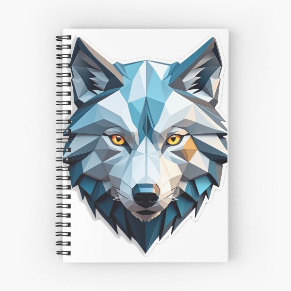 Item preview, Geometric Low-Poly Wolf Head Illustration designed and sold by HCSTYLEHOUSE.