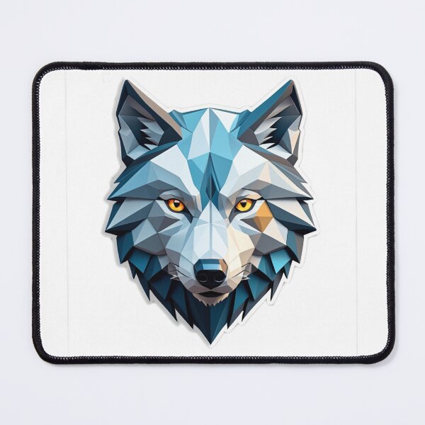 Item preview, Geometric Low-Poly Wolf Head Illustration designed and sold by HCSTYLEHOUSE.