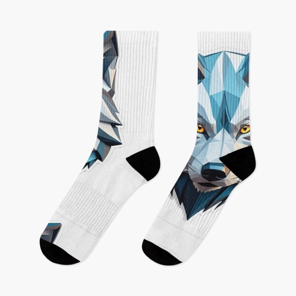 Item preview, Geometric Low-Poly Wolf Head Illustration designed and sold by HCSTYLEHOUSE.