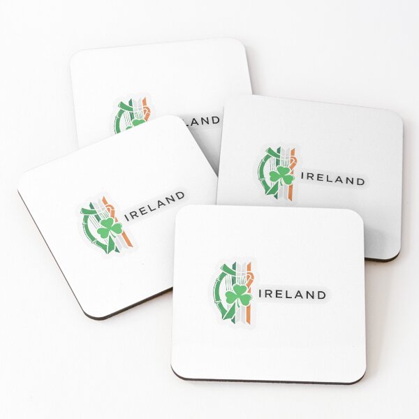 Item preview, Ireland Harp Shamrock Flag Logo Sticker designed and sold by ART-POD-PL.