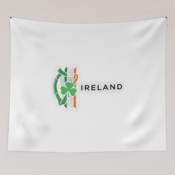 Item preview, Ireland Harp Shamrock Flag Logo Sticker designed and sold by ART-POD-PL.