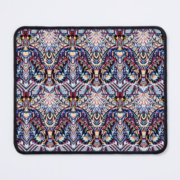 Item preview, Tribal Moth Mirage – Symmetrical Abstract Mask Design in Bold Colors designed and sold by ElocinArtworks.