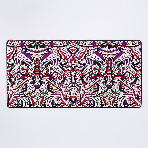 Item preview, Psychedelic Tribal Symmetrical Geometric Abstract pattern designed and sold by ElocinArtworks.