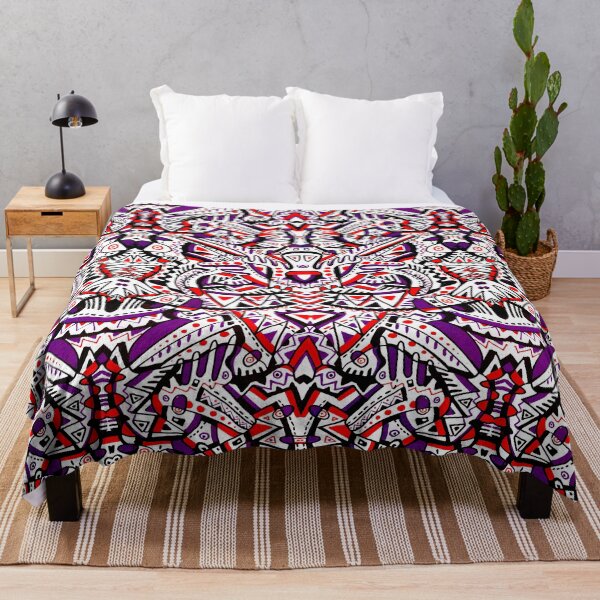 Item preview, Psychedelic Tribal Symmetrical Geometric Abstract pattern designed and sold by ElocinArtworks.