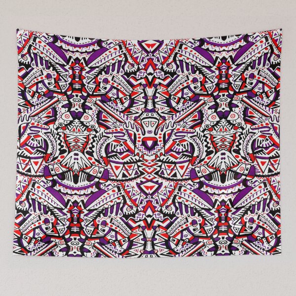 Item preview, Psychedelic Tribal Symmetrical Geometric Abstract pattern designed and sold by ElocinArtworks.