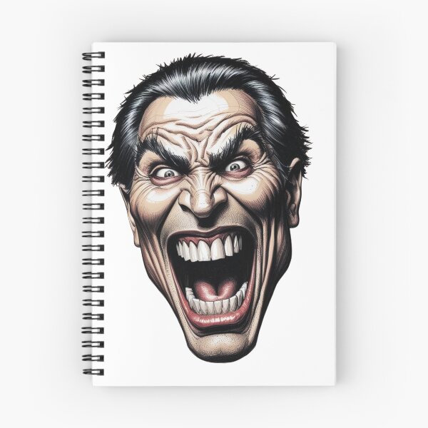 Item preview, Bite Harder — Maniacal Scream Comic Head (Dark Art Illustration) designed and sold by Feel It All Club.