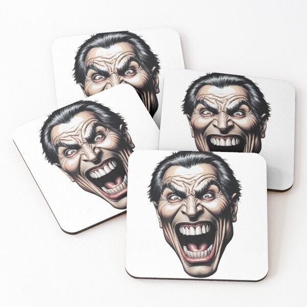 Item preview, Bite Harder — Maniacal Scream Comic Head (Dark Art Illustration) designed and sold by Feel It All Club.