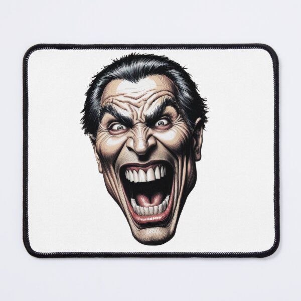Item preview, Bite Harder — Maniacal Scream Comic Head (Dark Art Illustration) designed and sold by Feel It All Club.