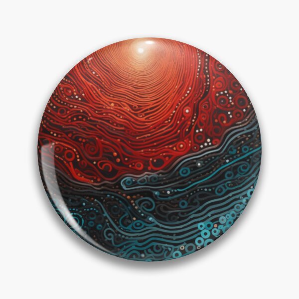 Item preview, Arte de puntos de inspiración aborigen: Gran remolino de lava oceánica designed and sold by GrinGalore.