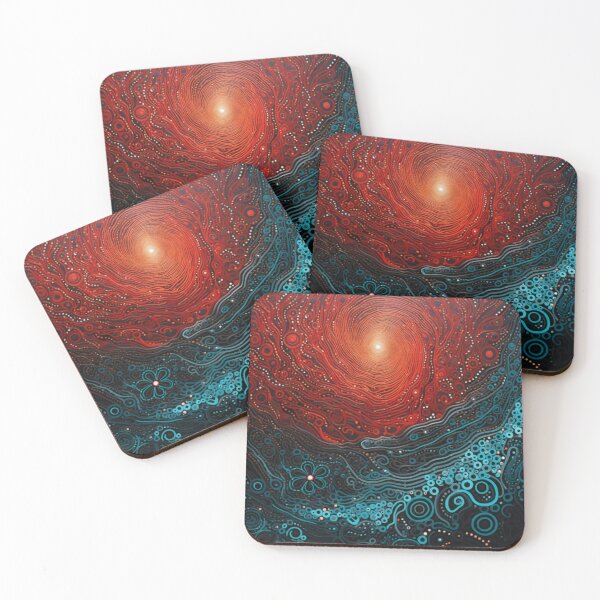Item preview, Aboriginal Inspired Dot Art - Big Ocean Lava Swirl designed and sold by GrinGalore.