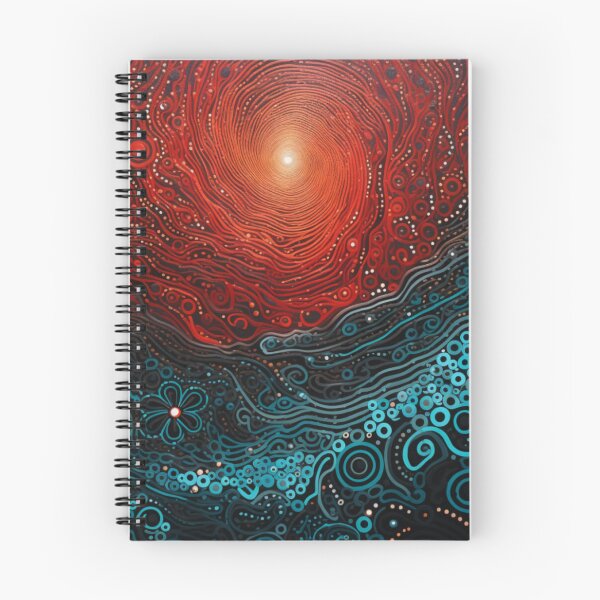 Item preview, Aboriginal Inspired Dot Art - Big Ocean Lava Swirl designed and sold by GrinGalore.
