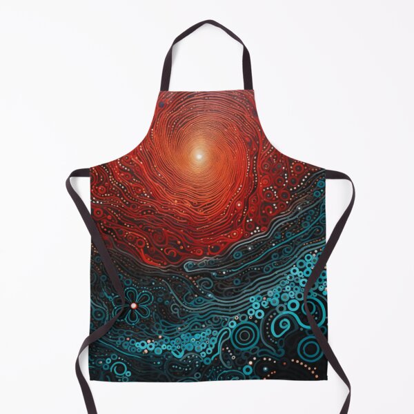 Item preview, Aboriginal Inspired Dot Art - Big Ocean Lava Swirl designed and sold by GrinGalore.