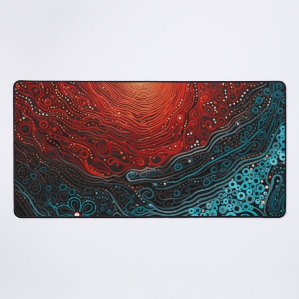Item preview, Aboriginal Inspired Dot Art - Big Ocean Lava Swirl designed and sold by GrinGalore.