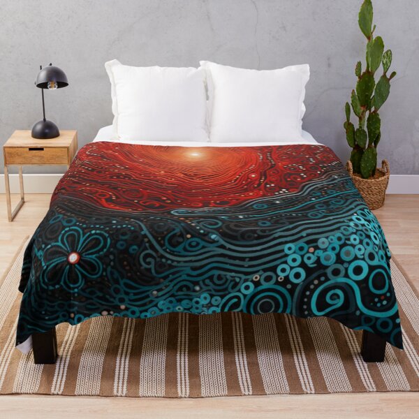 Item preview, Aboriginal Inspired Dot Art - Big Ocean Lava Swirl designed and sold by GrinGalore.