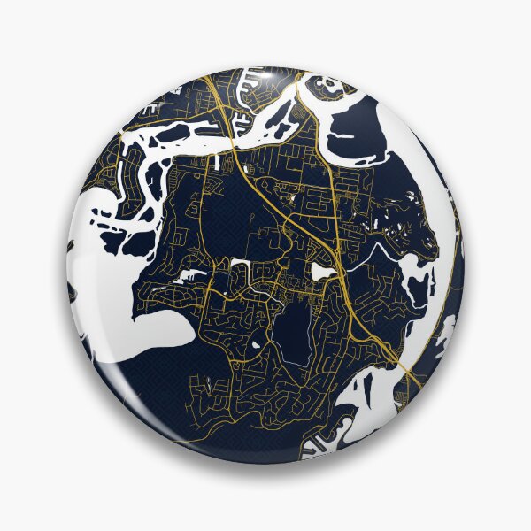 Item preview, Tweed Heads City Map of New South Wales, Australia - Gold Art Deco designed and sold by deMAP.