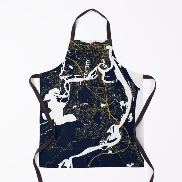 Item preview, Tweed Heads City Map of New South Wales, Australia - Gold Art Deco designed and sold by deMAP.