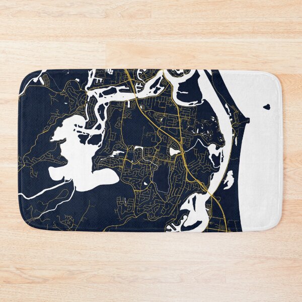 Item preview, Tweed Heads City Map of New South Wales, Australia - Gold Art Deco designed and sold by deMAP.