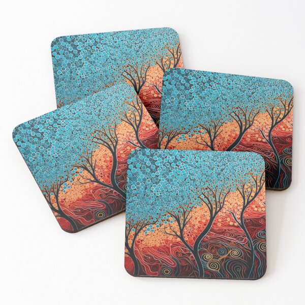 Item preview, Aboriginal Inspired Dot Art - Eternal Trees designed and sold by GrinGalore.