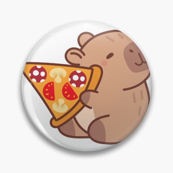Item preview, Capybara with Pizza Slice designed and sold by GEEKsCollection.