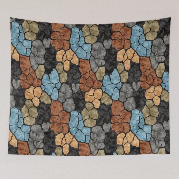 Item preview, Abstract mosaic of stones in different colors designed and sold by Piotrek0001.