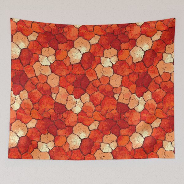 Item preview, Red cracked earth pattern inspired by Mars surface designed and sold by Piotrek0001.