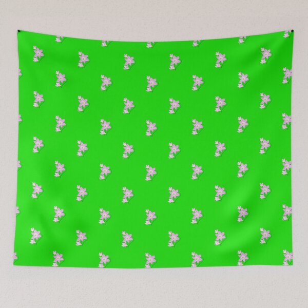 Item preview, Zephyranthus floral repeating pattern - vibrant green designed and sold by Svasti Arts and Designs.