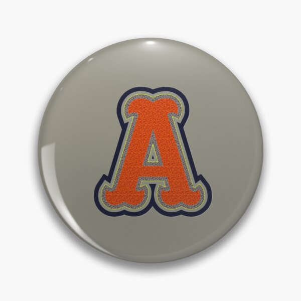 Item preview, Varsity Letter A Letterman Jacket Style Orange Wool Khaki & Navy Felt  designed and sold by JadedVintage.
