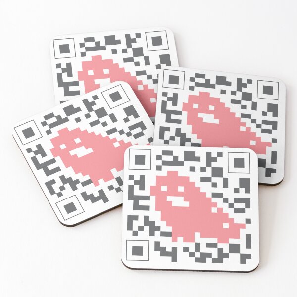 Item preview, Cute Pastel Pink boo Halloween Ghost QR code designed and sold by storieslanguage.