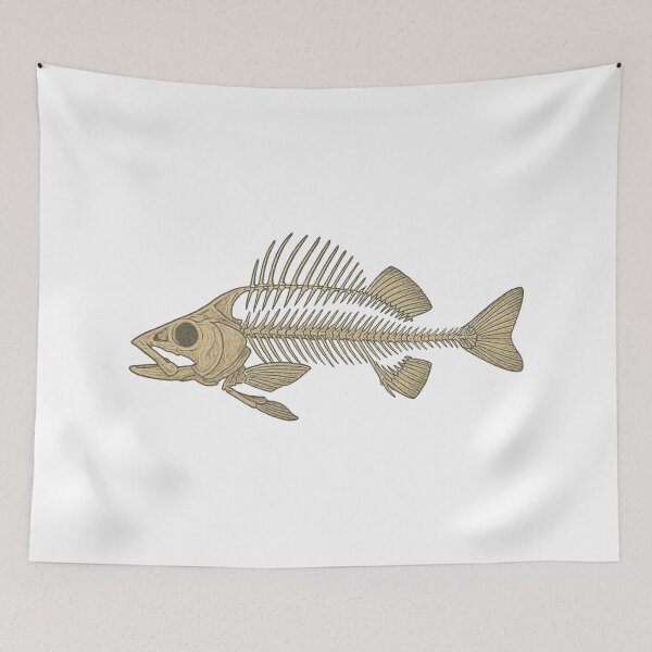Item preview, Fish Skeleton Bones Illustration designed and sold by Vendeloc.