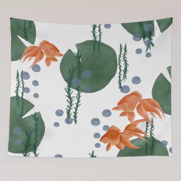 Item preview, Goldfish and Lily Pond – Timeless Japan | Water Garden Pattern designed and sold by tokomoroJP.
