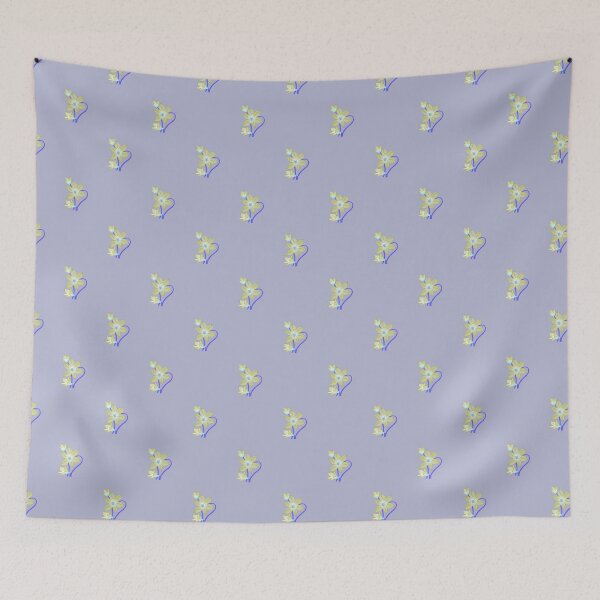Item preview, Zephyranthus floral repeating pattern - pale blue designed and sold by Svasti Arts and Designs.