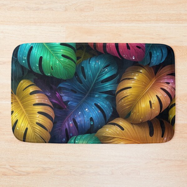Item preview, Vibrant Monstera Leaves with Dewdrops designed and sold by InezPhotography.