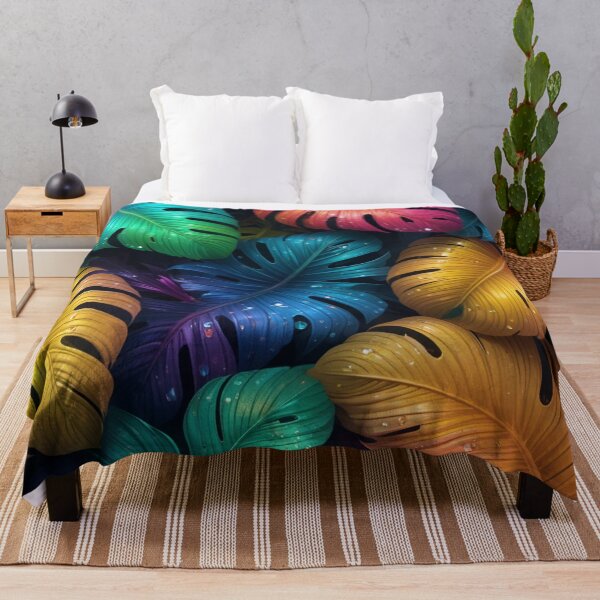 Item preview, Vibrant Monstera Leaves with Dewdrops designed and sold by InezPhotography.