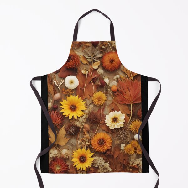 Item preview, Pressed and dried Floral Collage in Warm Autumn Hues designed and sold by EmeraldeaArt.
