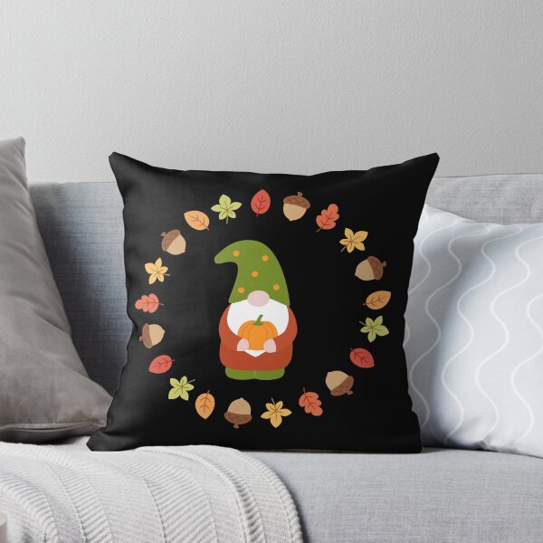 Item preview, Cute Autumn Gnome with Pumpkin Fall Leaves and Acorns Harvest Seasonal T-Shirt designed and sold by FestivityFinds.