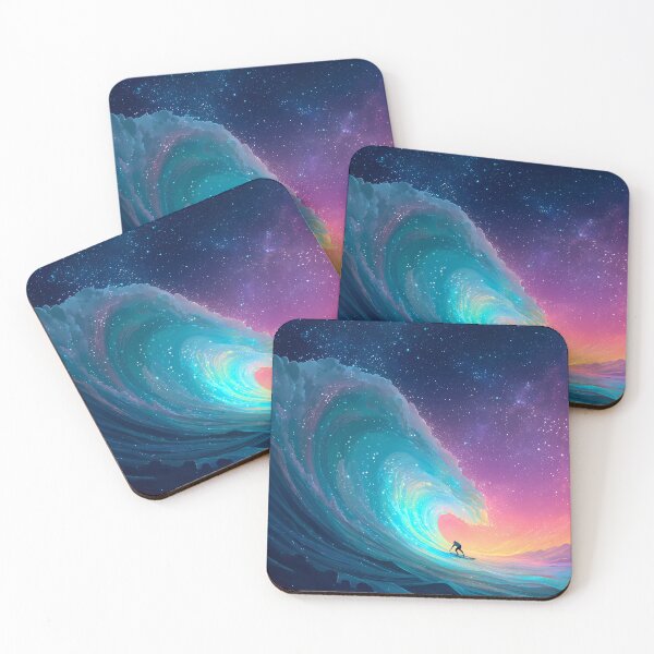 Item preview, Surreal surfer on glowing wave under starry sky designed and sold by SuperCaseCenter.
