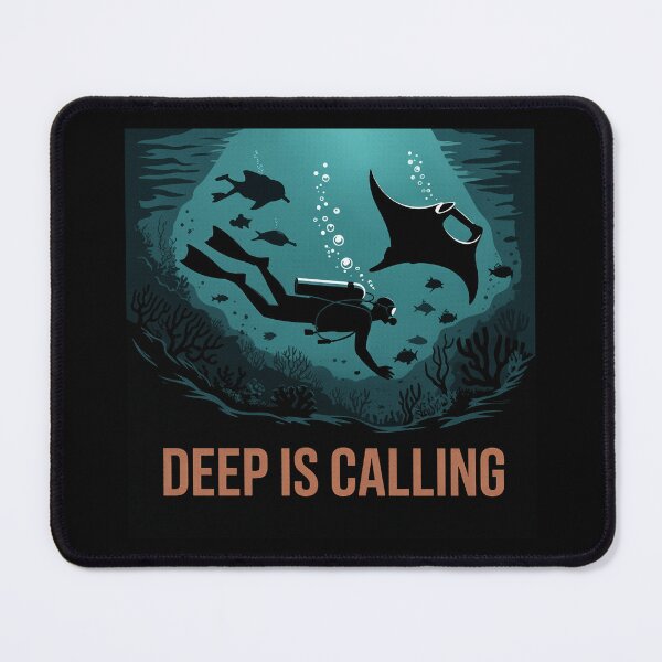 Item preview, Deep is Calling Manta Ray Diver Marine Life Ocean designed and sold by Blok45.